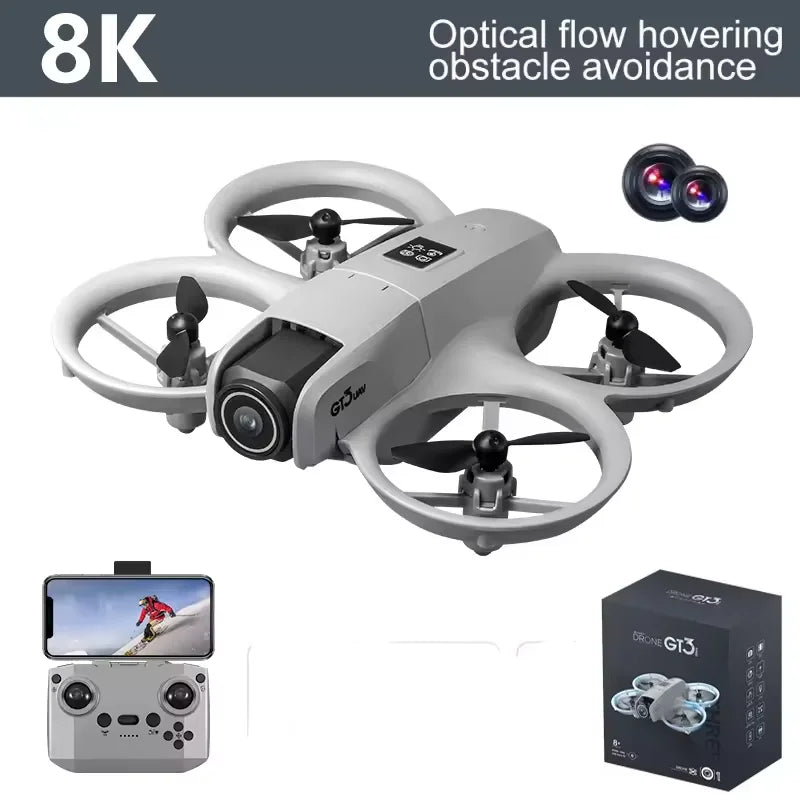 GT3 GPS 8K Drone with Dual Cameras & Obstacle Avoidance