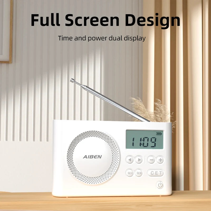 AIBEN C5S Mini Portable Rechargeable FM Radio