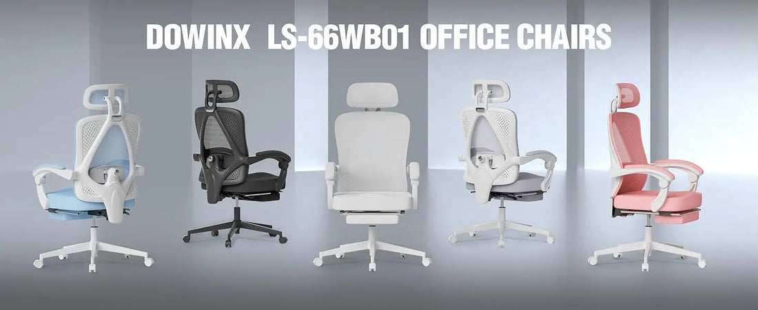 Dowinx Ergonomic Office Chair,Mesh Computer Chair with Pocket Spring Desk Chair with Adjustable Lumbar Support and Headrest