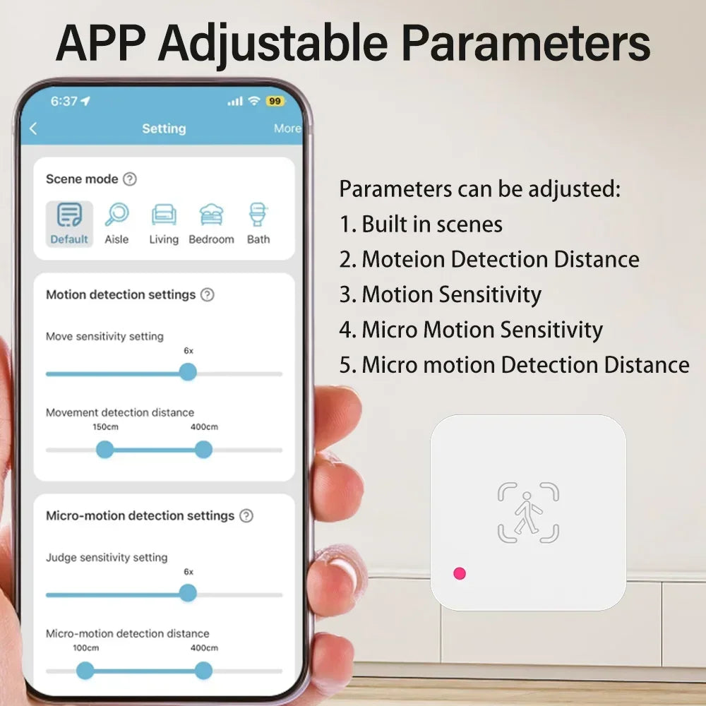 Tuya ZigBee WiFi Human Presence MmWave Sensor