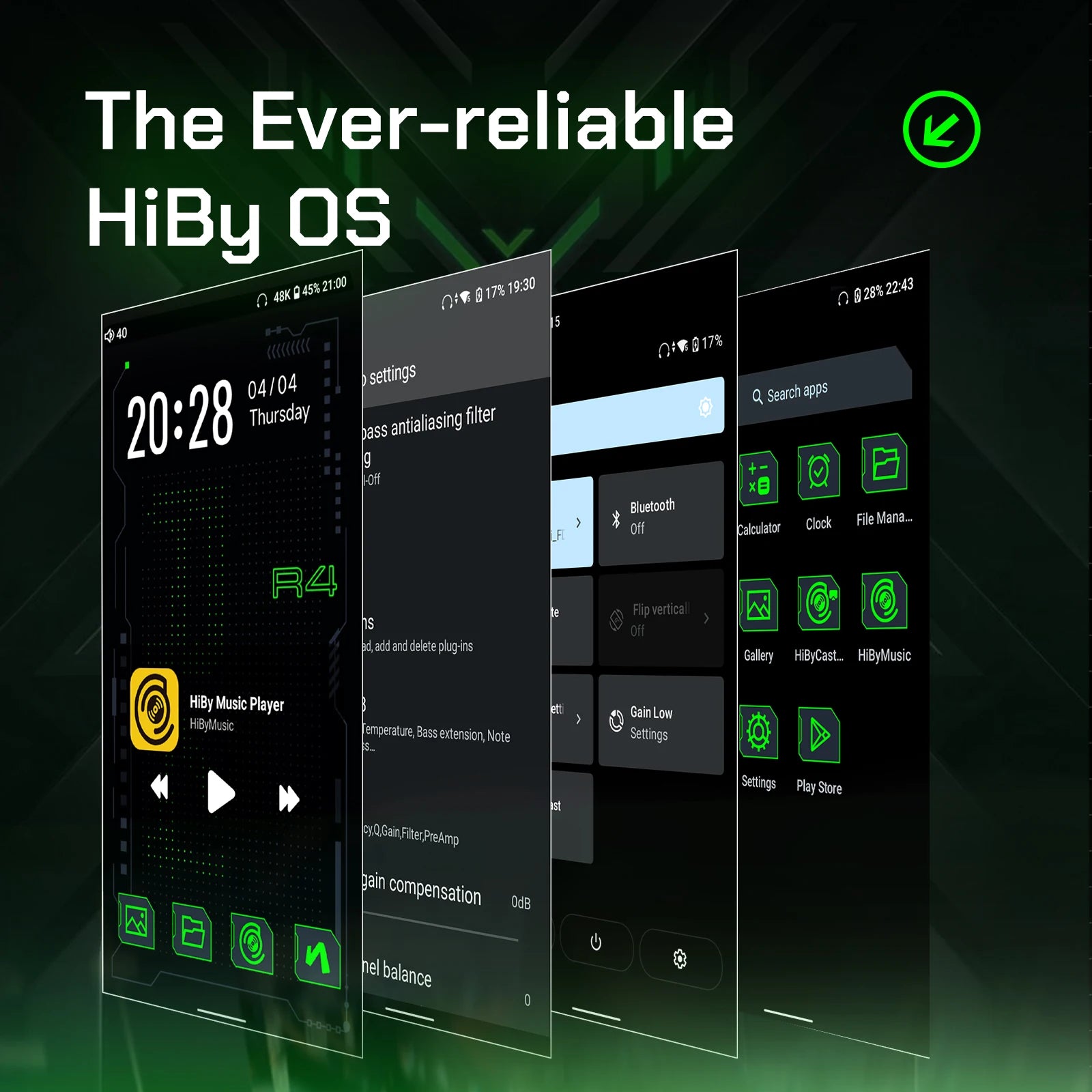 HiBy R4 HiFi Android 12 Music Player with ES9018Q2M DAC