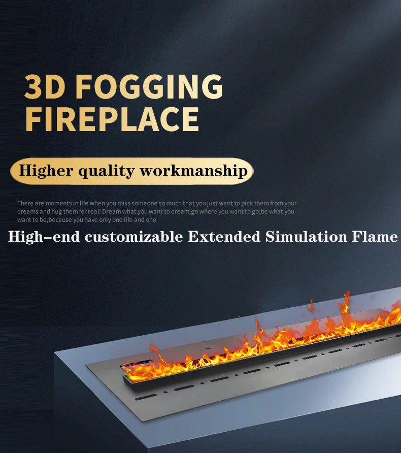 Water Vapor Fireplace Germicidal UV Lamps Customized 3D Flame Electric Fireplace Tv Stand Inserts Living Room Decorative