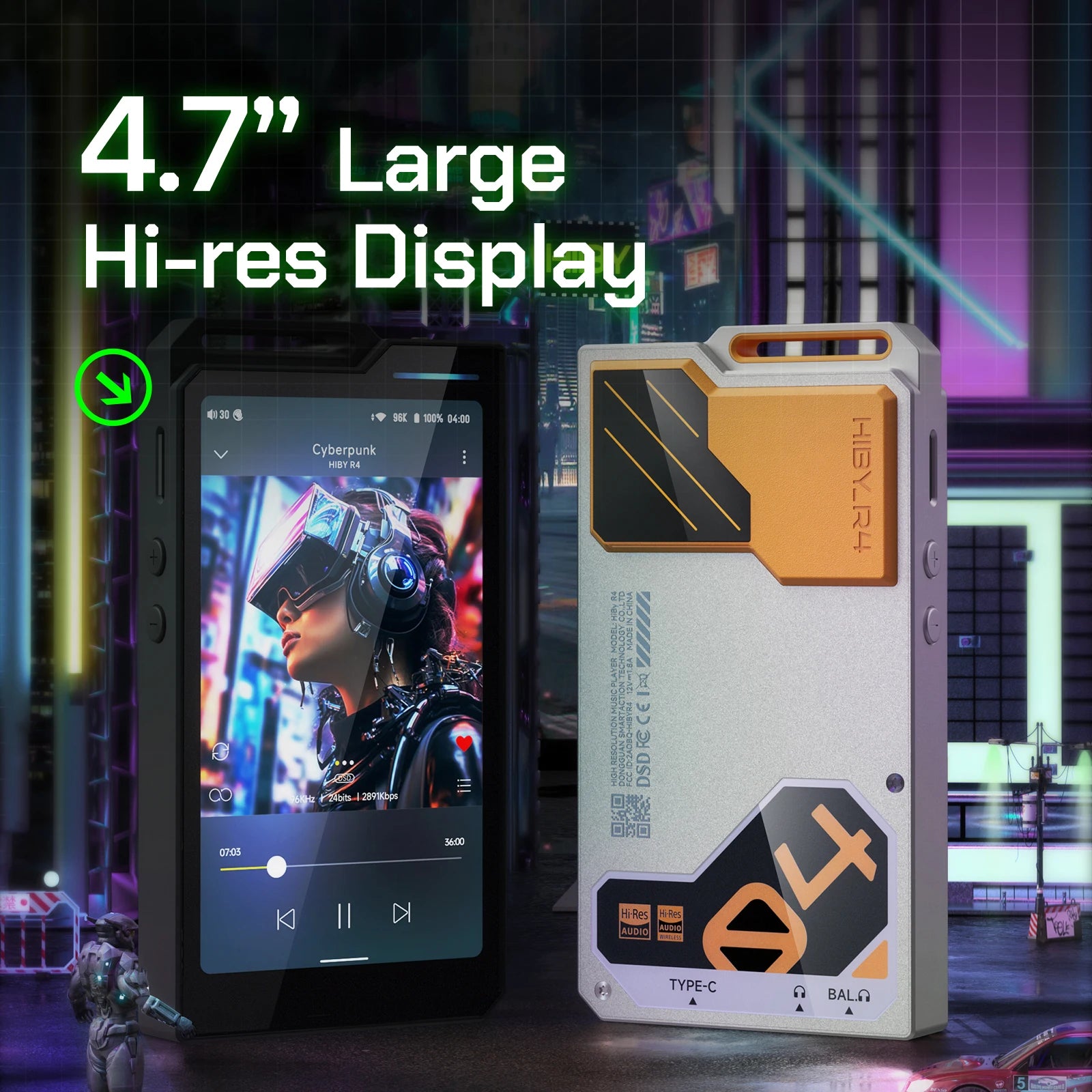 HiBy R4 HiFi Android 12 Music Player with ES9018Q2M DAC