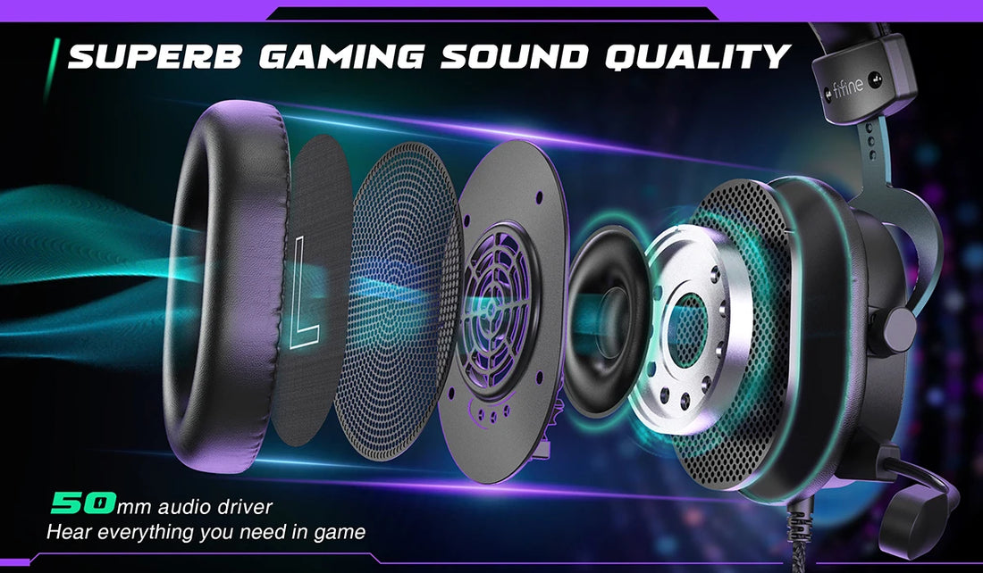 FIFINE H9 Wired Gaming Headset with 7.1 Surround Sound