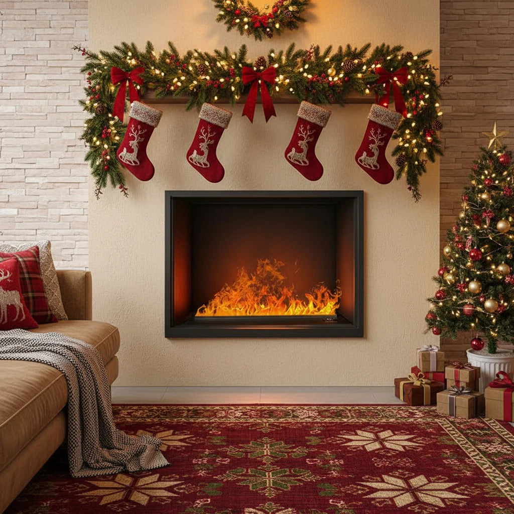 Water Vapor Fireplace Germicidal UV Lamps Customized 3D Flame Electric Fireplace Tv Stand Inserts Living Room Decorative