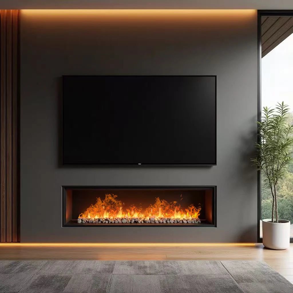 Water Vapor Fireplace Germicidal UV Lamps Customized 3D Flame Electric Fireplace Tv Stand Inserts Living Room Decorative