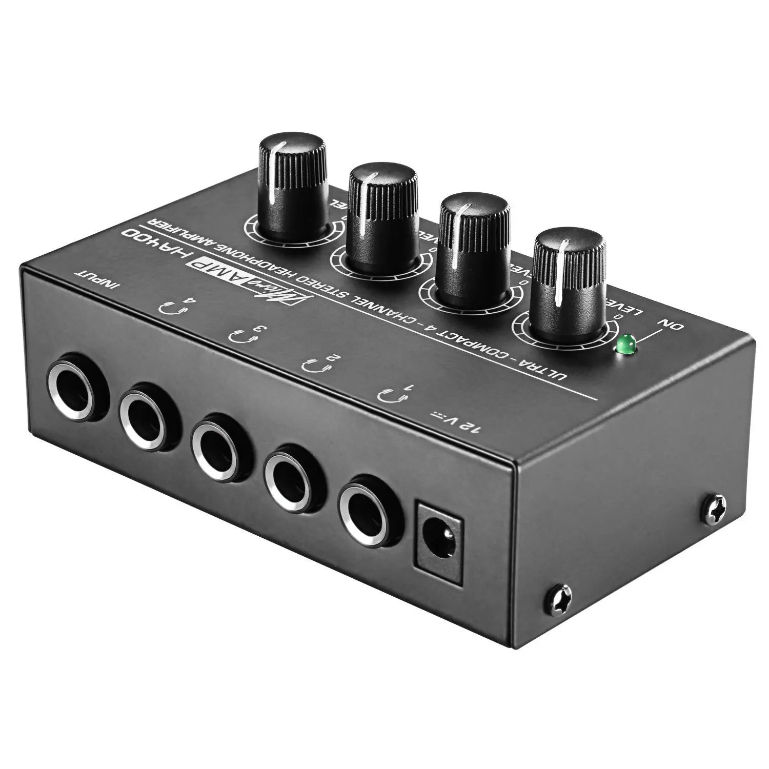 HA400 4-Channel Mini Headphone Amplifier with Power Adapter