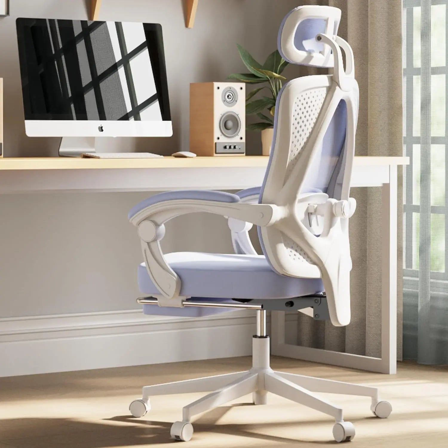 Dowinx Ergonomic Office Chair,Mesh Computer Chair with Pocket Spring Desk Chair with Adjustable Lumbar Support and Headrest