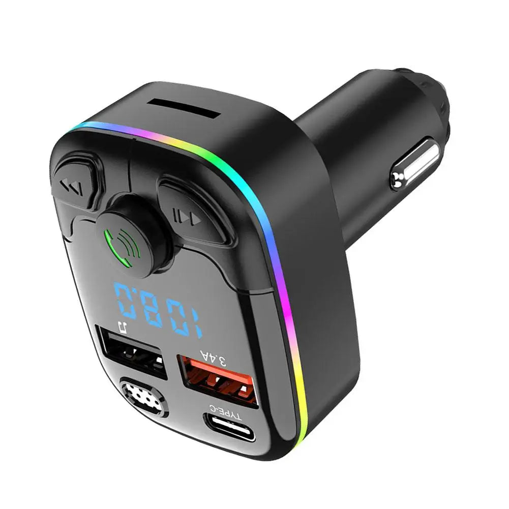 Bluetooth 5.0 Car FM Transmitter MP3 Player