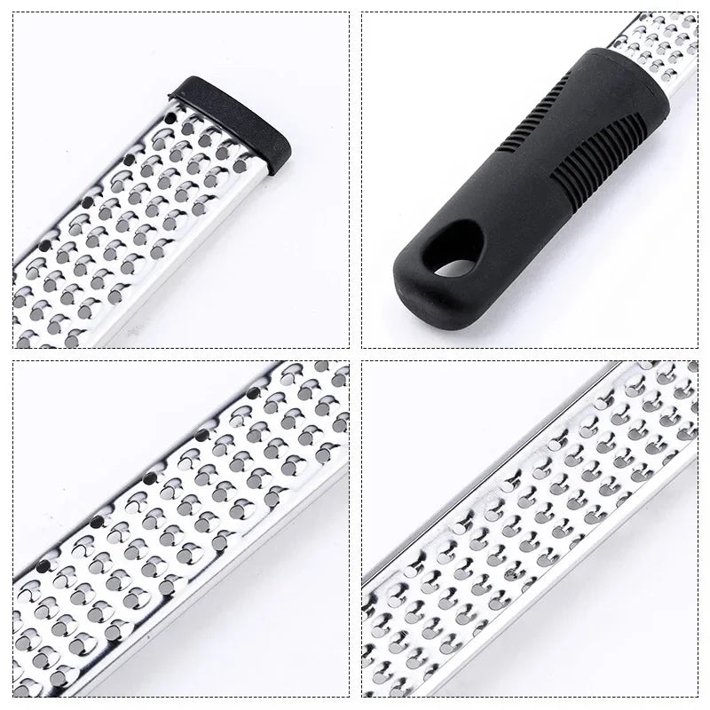 Stainless Steel Manual Grater for Cheese Lemon Vegetable Potato with Non Slip Handle Sharp Kitchen Tool