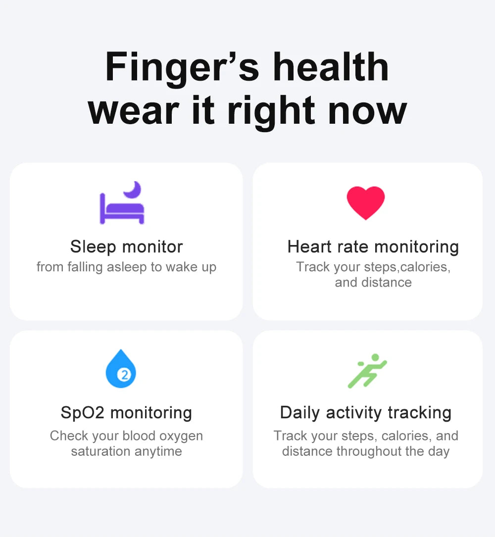 COLMI R02 Smart Ring – Health Monitor, 39-Day Battery, Waterproof with Charging Case