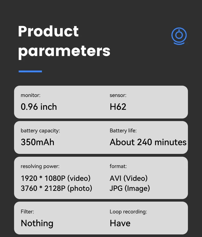 A100 Mini 1080P HD Action Camera