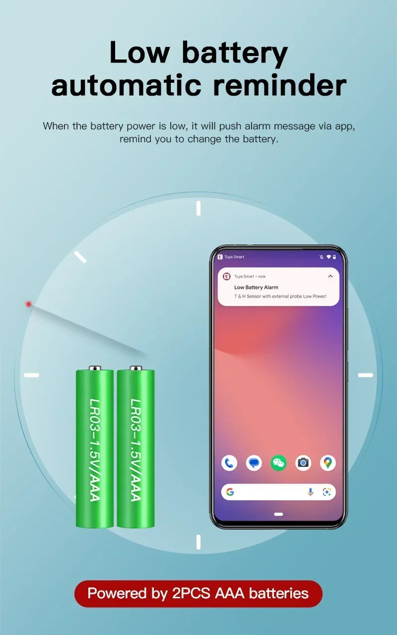 Tuya WiFi Temperature & Humidity Sensor with Probe