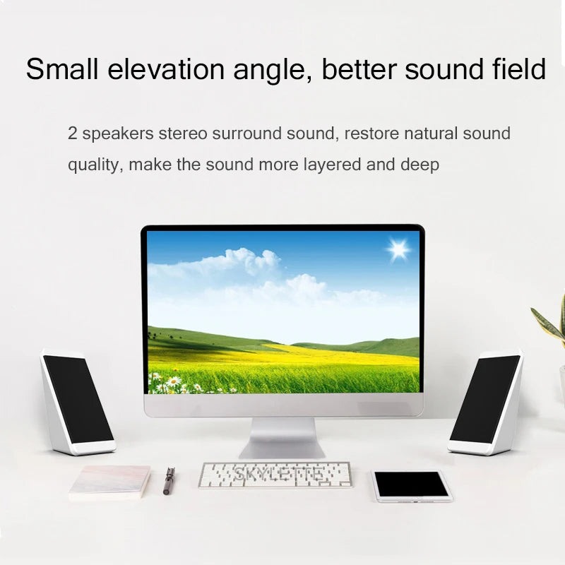 USB Portable Stereo PC Speaker for Laptop