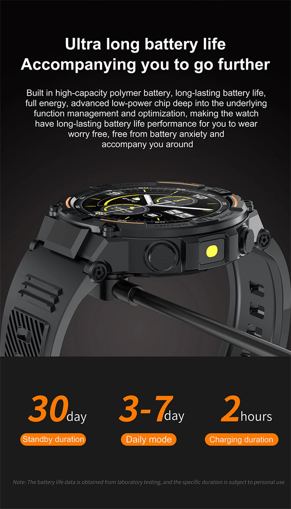 Military Smartwatch with HD Screen & BT Call