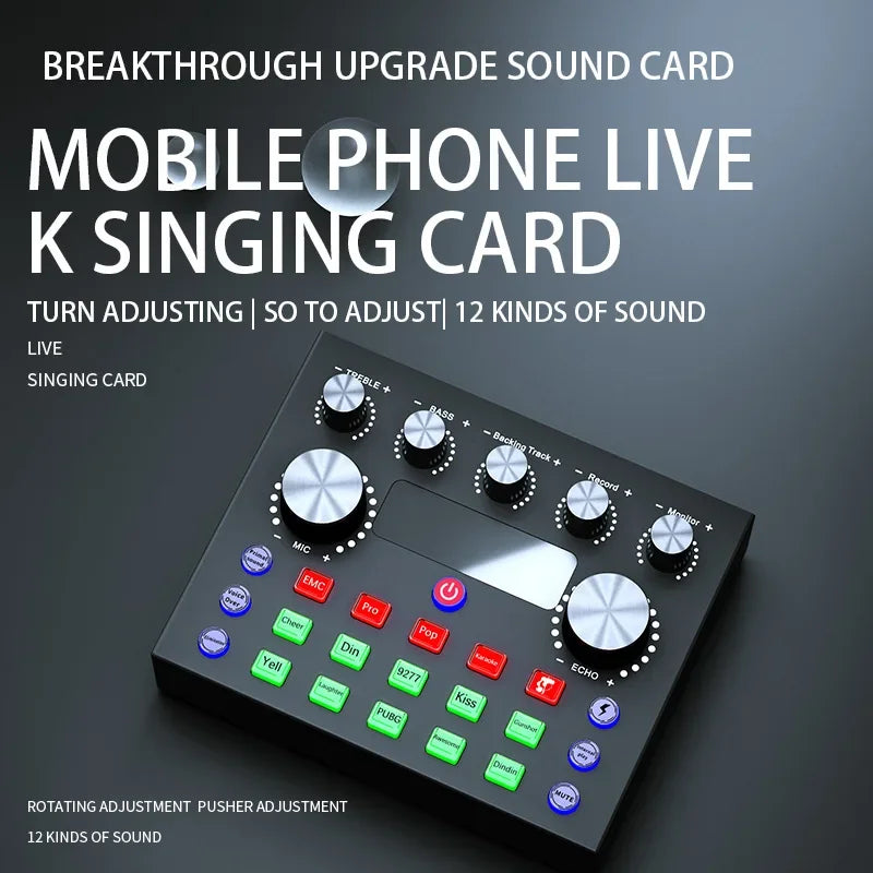 V8S Live Sound Card & Microphone Podcast Bundle