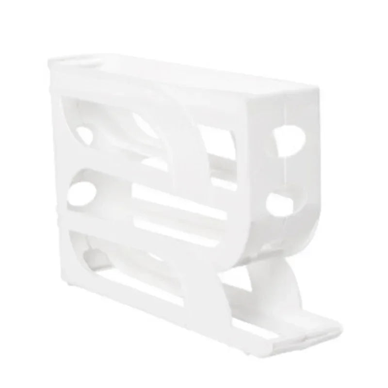 4 Layers Automatic Rolling Egg Holder Rack Fridge Egg Storage Box Container Kitchen Refrigerator Egg Dispenser Fridge Organizer