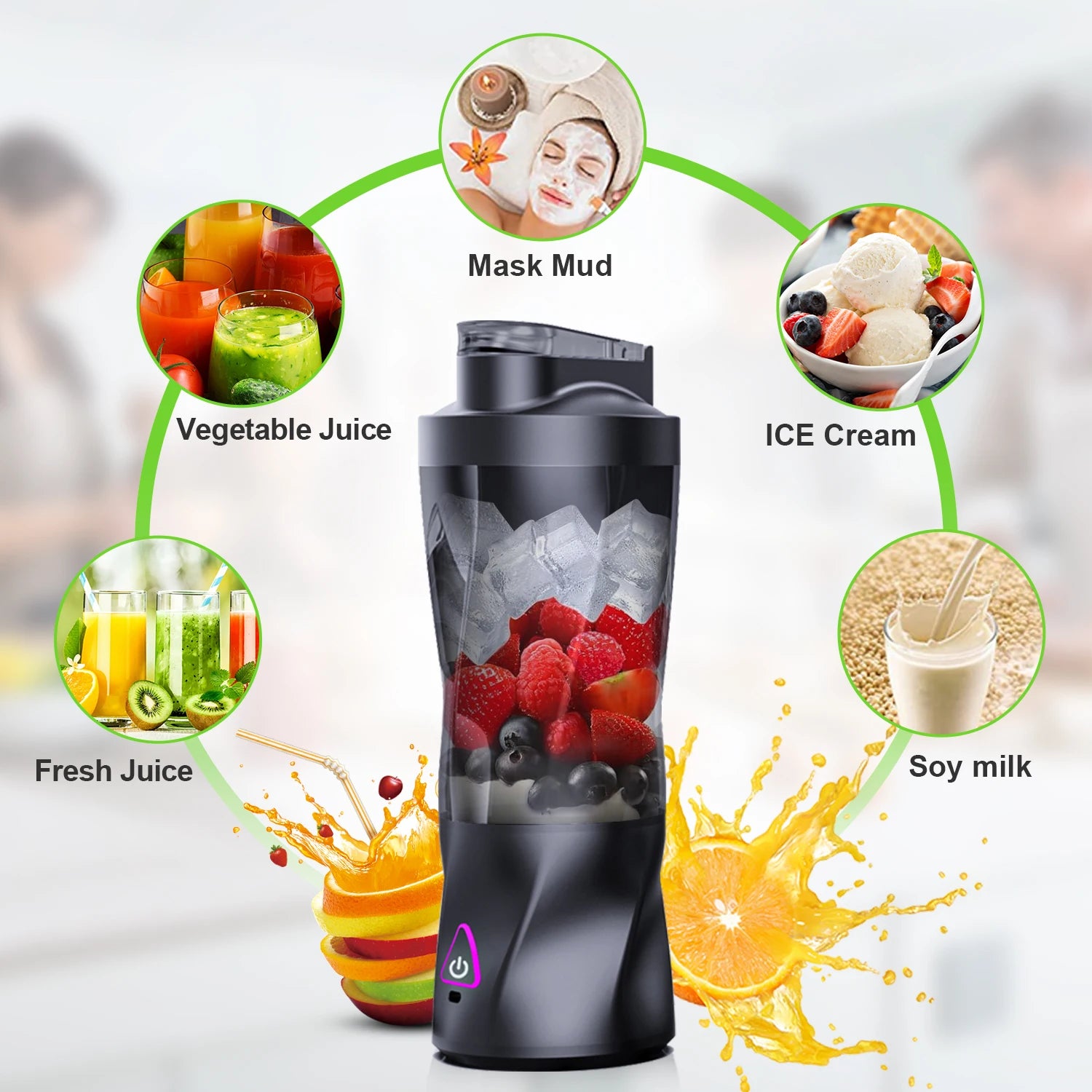 Portable USB Rechargeable Juicer Blender – 700ML