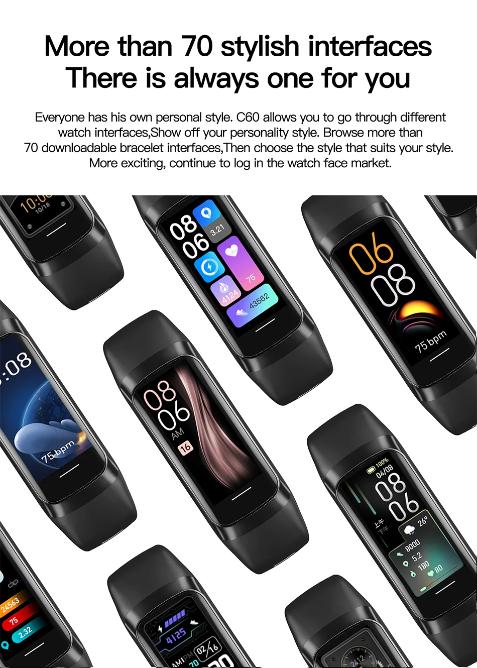 LIGE AMOLED Smart Watch for Men & Women