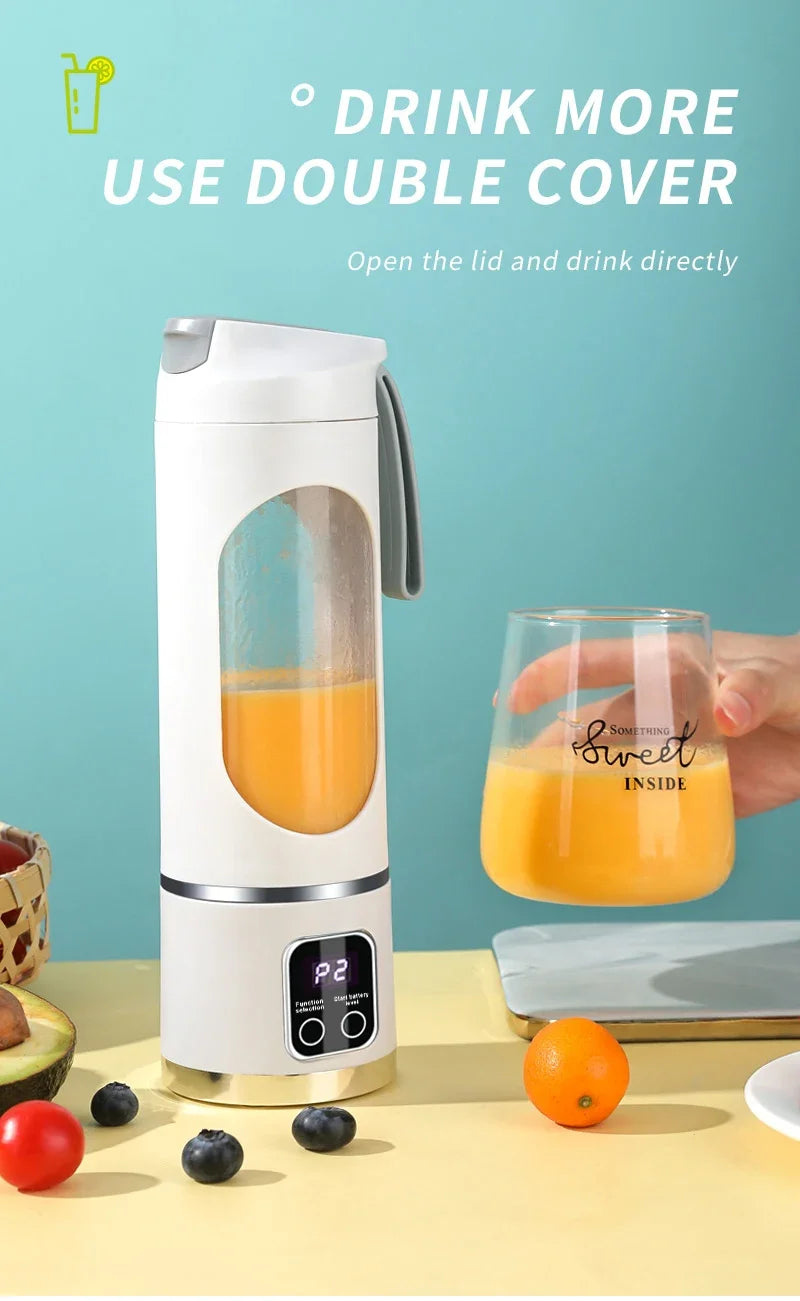 2025 Mini Electric Juicer – 450ML with Digital Display