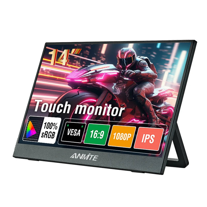 Anmite 14-Inch Portable Touch Screen Monitor – 100% sRGB Gaming Display  Product Description (Bullet Points):