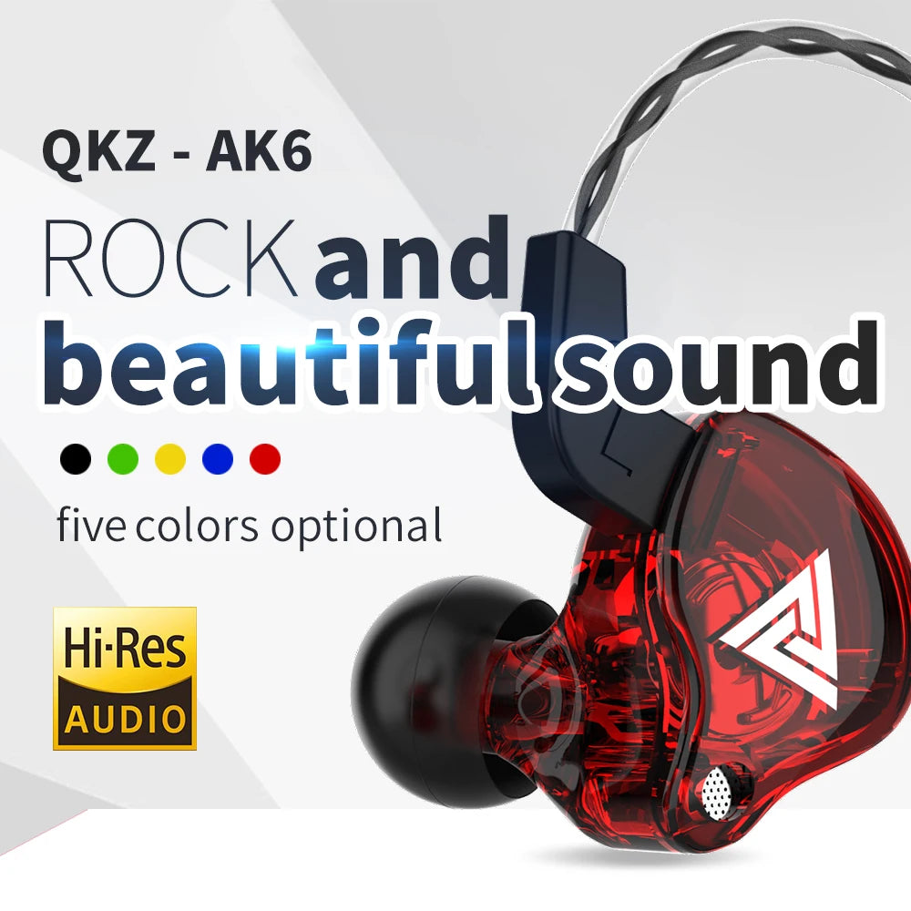 QKZ AK6 3.5mm Wired HiFi Earphones