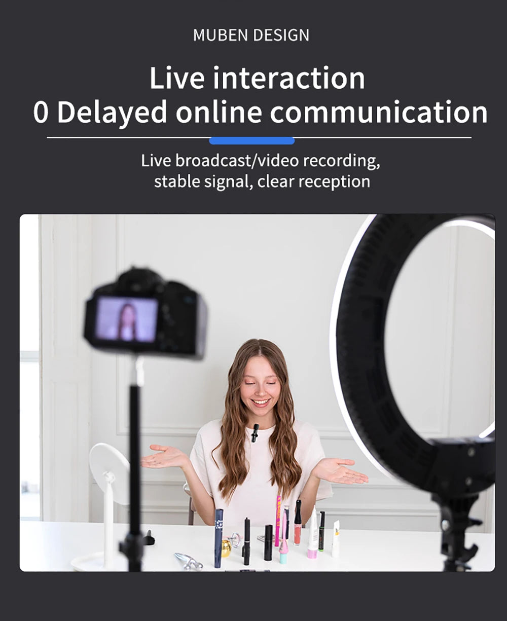 Wireless Mini Lavalier Microphone for iPhone & Android