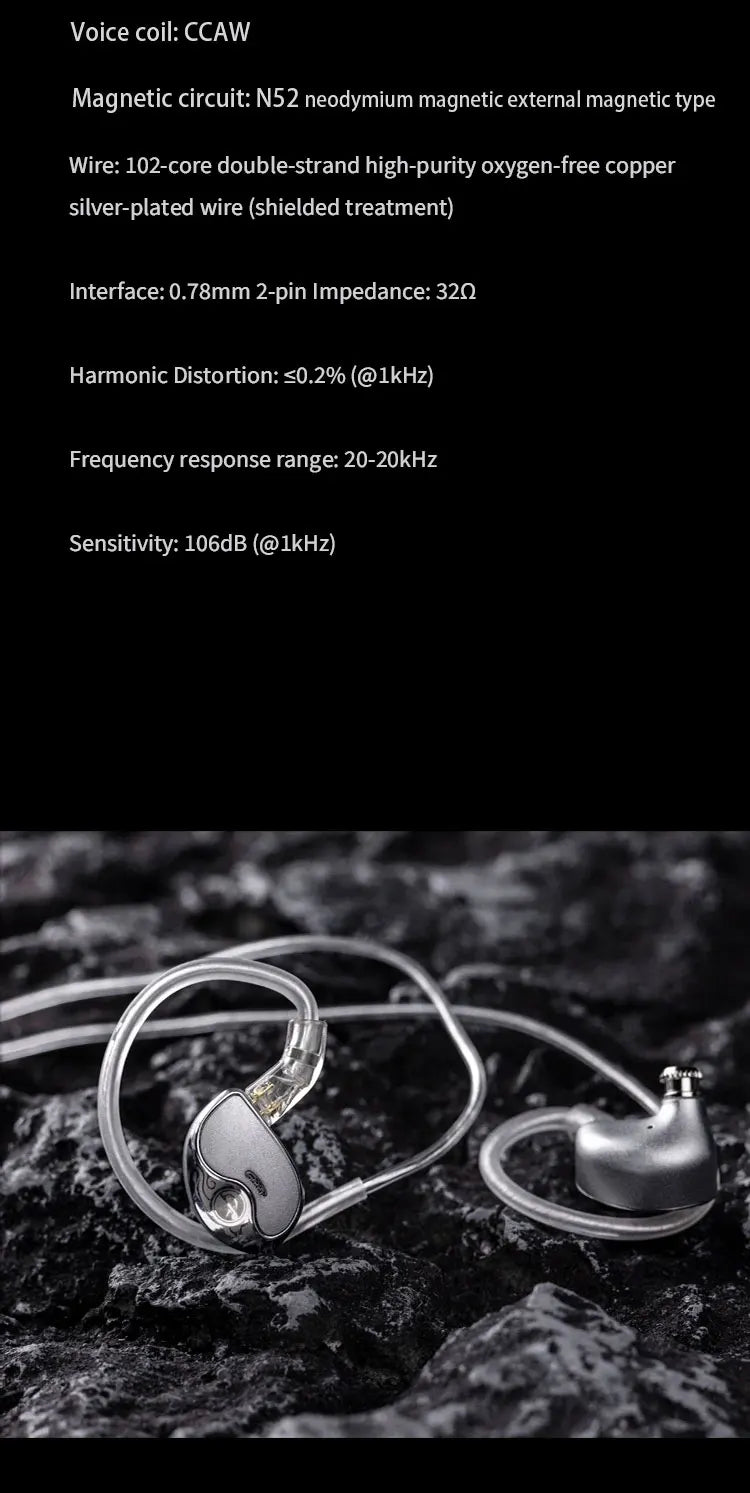 Zhulinniao Qingluan Z4 In-Ear Metal Headphones HiFi Sound Noise Cancelling for Music & Gaming Student And Office Use