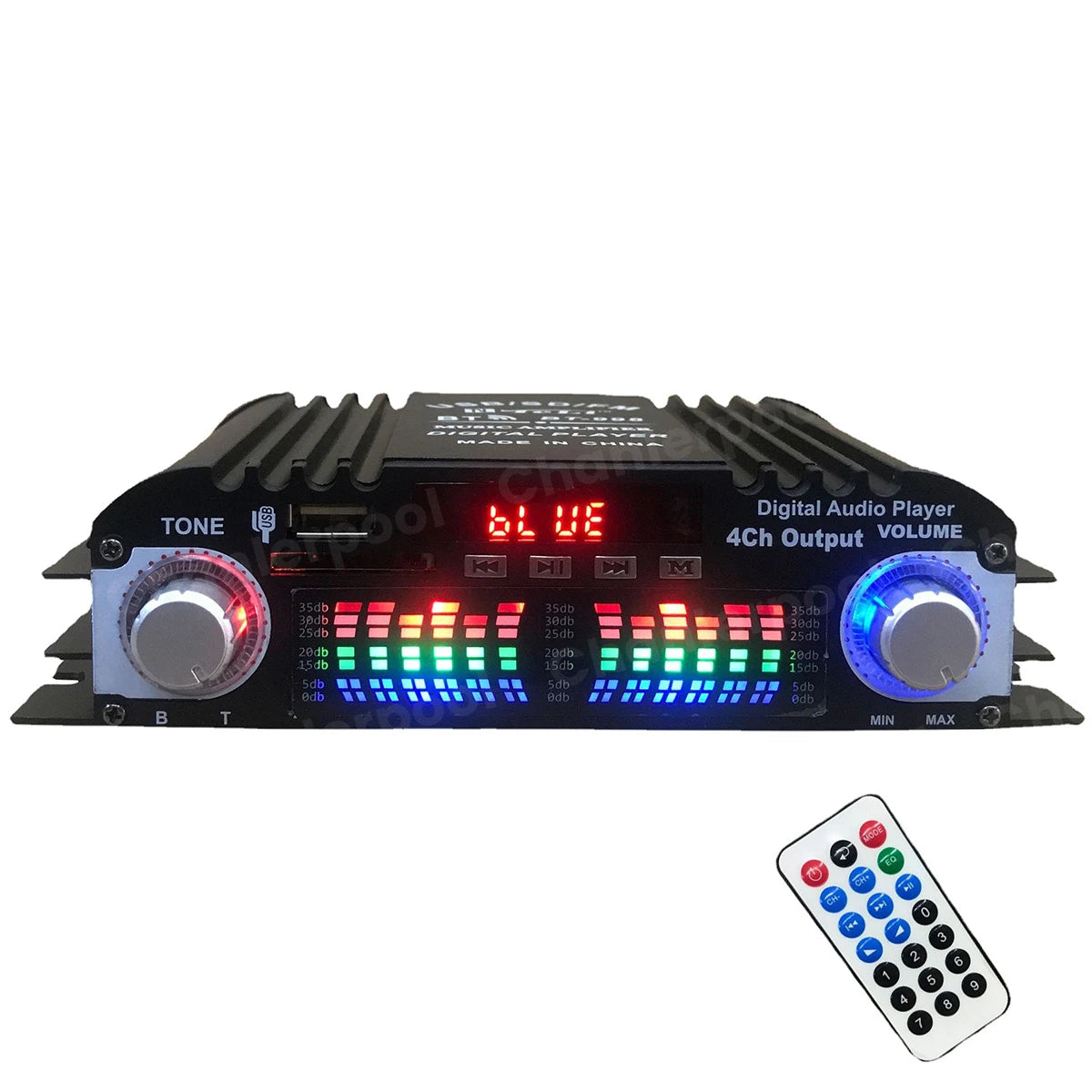 1600W HiFi Bluetooth 4-Channel Audio Amplifier
