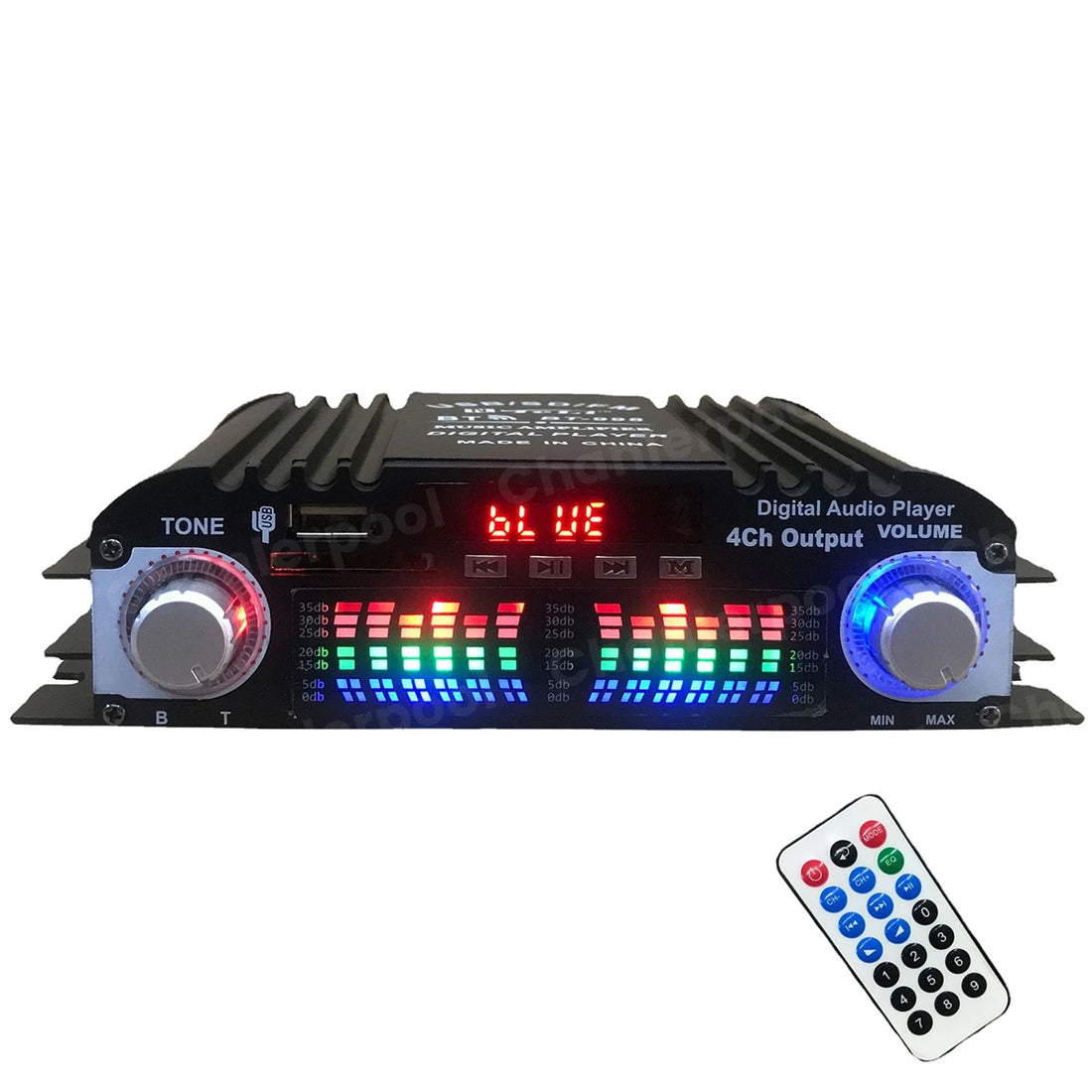 1600W HiFi Bluetooth 4-Channel Audio Amplifier