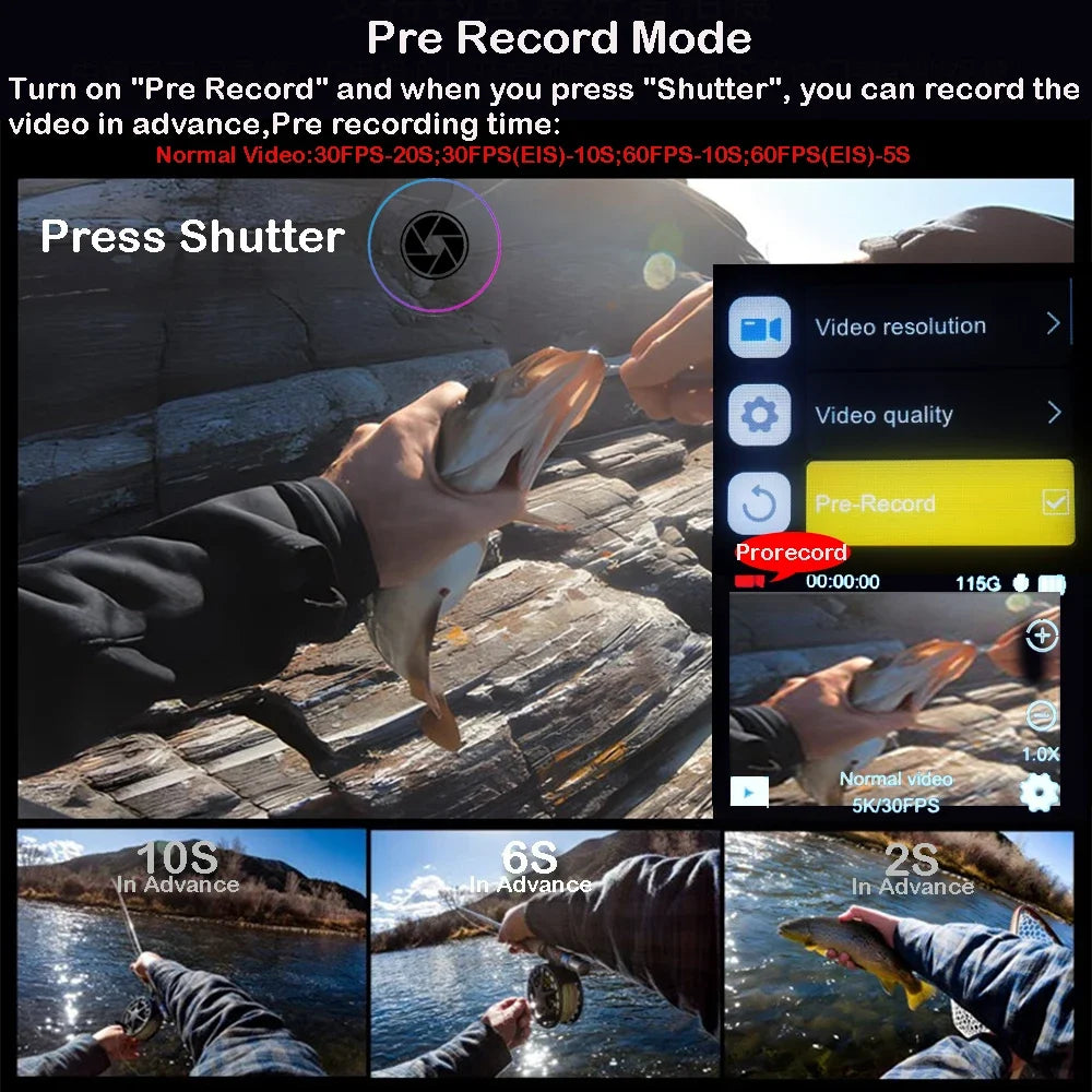 M40TR 5K Action Camera with Touch Screen & Zoom