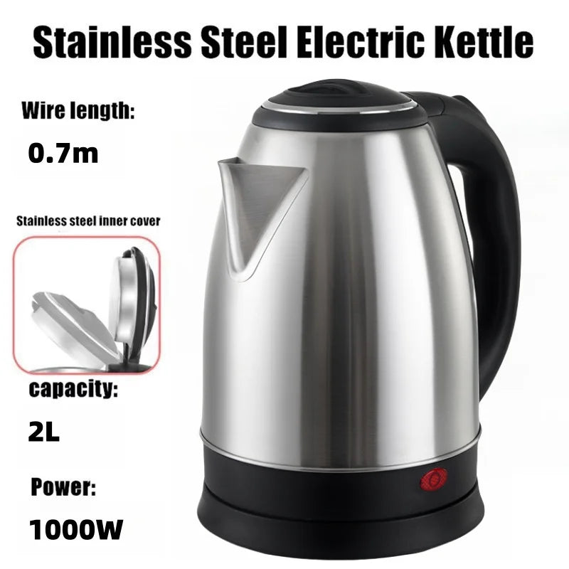 2L Stainless Steel Electric Kettle – Smart Whistle Kettle