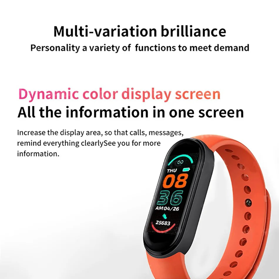 M6 Fitness Smart Watch for Men & Women