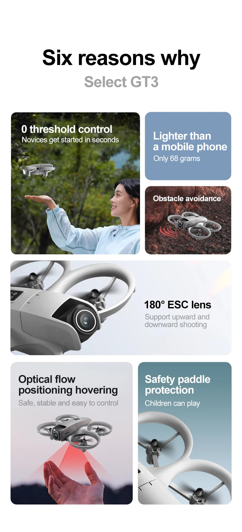 GT3 GPS 8K Drone with Dual Cameras & Obstacle Avoidance