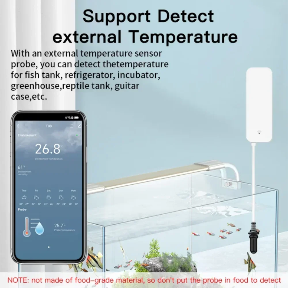Tuya WiFi Temperature & Humidity Sensor with Probe