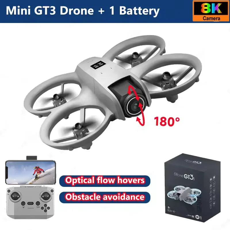 GT3 GPS 8K Drone with Dual Cameras & Obstacle Avoidance