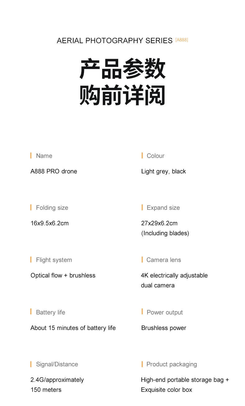 A888 Pro 4K Dual Camera Drone with Obstacle Avoidance