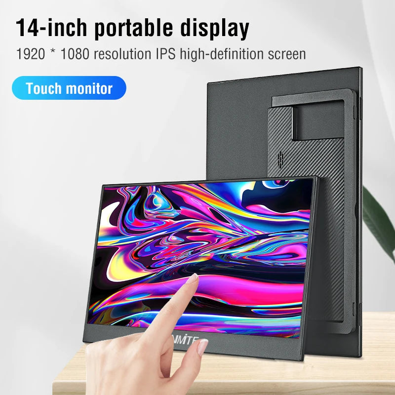 Anmite 14-Inch Portable Touch Screen Monitor – 100% sRGB Gaming Display  Product Description (Bullet Points):
