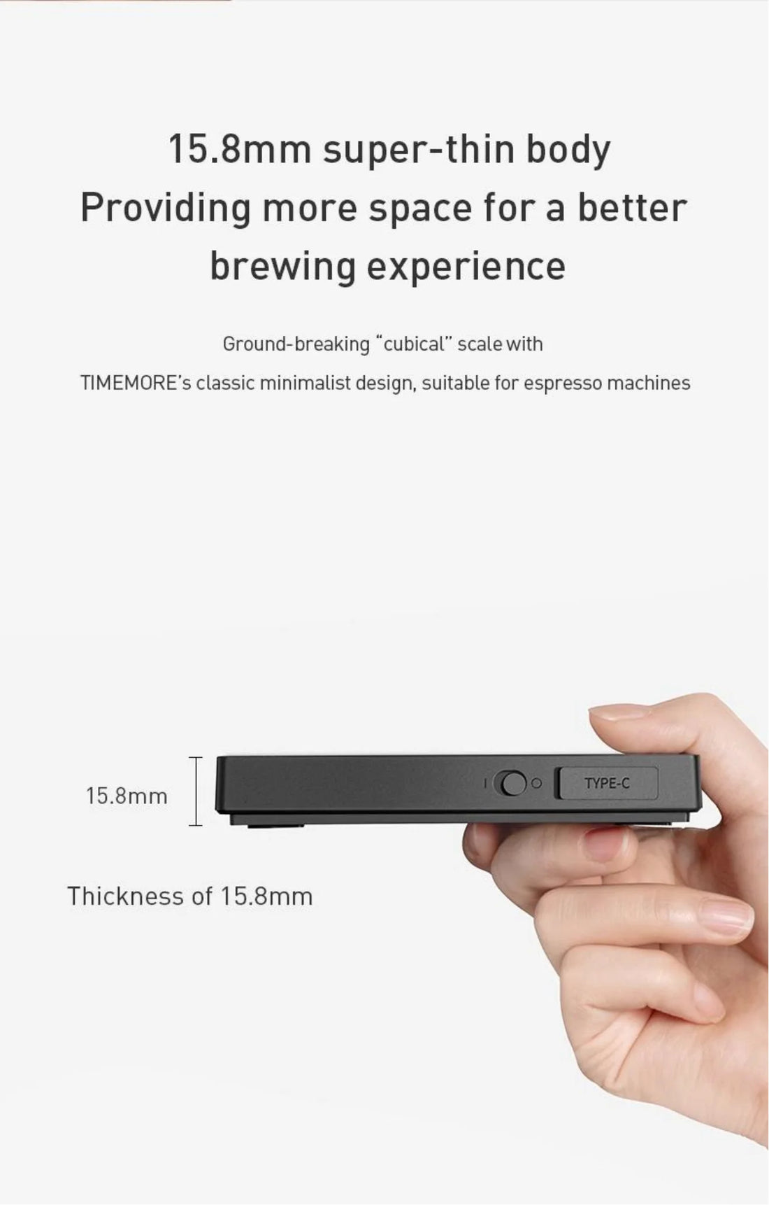 TIMEMORE Store Black Mirror Mini New Espresso Coffee Food Kitchen Scale With Time USB Light Weight Digital Scale