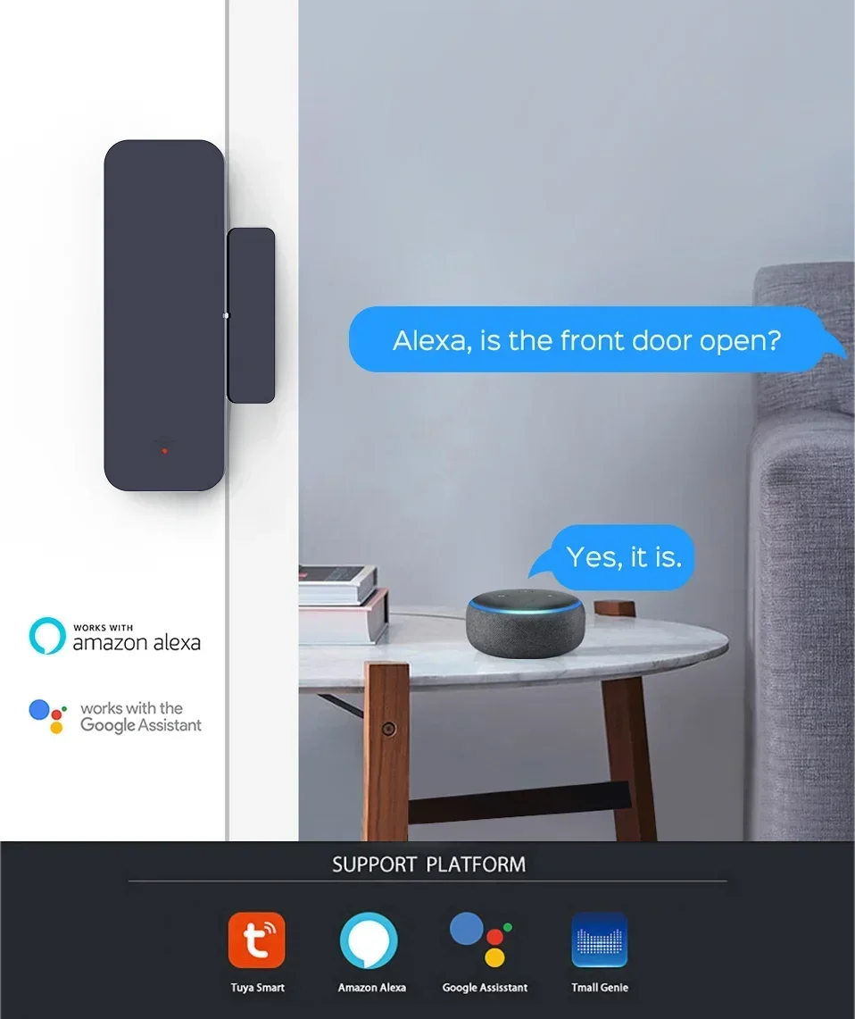 Tuya Zigbee/WiFi Door & Window Entry Sensor