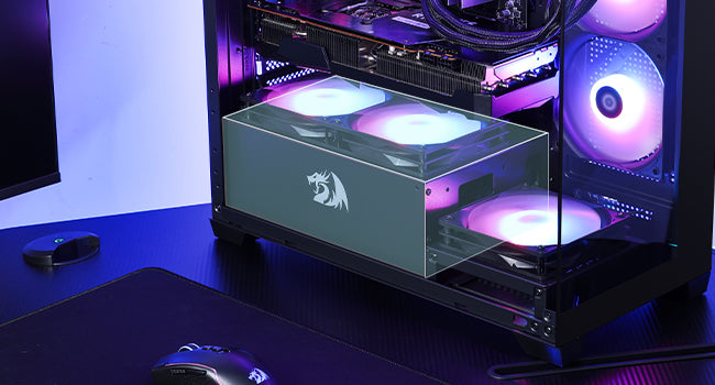 Redragon GC218M M-ATX Gaming PC Case with Dual Fans & High Airflow Design