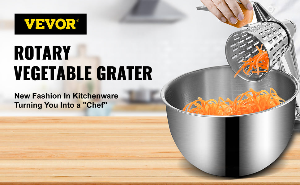 VEVOR Rotary Cheese Grater & Mandoline Slicer