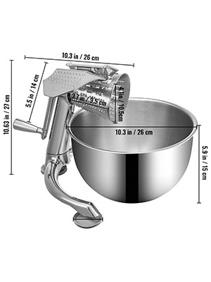 VEVOR Rotary Cheese Grater & Mandoline Slicer